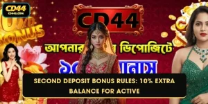 Second Deposit Bonus Rules: 10% Extra Balance For Active