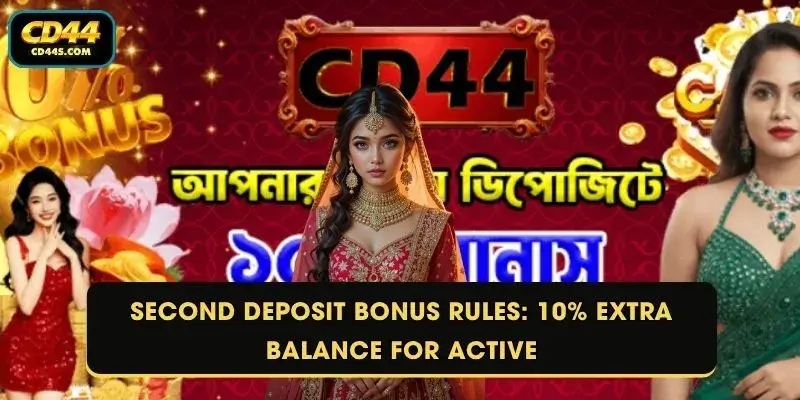 Second Deposit Bonus Rules: 10% Extra Balance For Active
